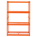 4-Tier practical Garage Storage Shelving Unit with Adjustable Shelves, Orange