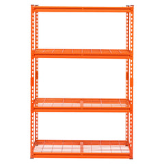 4-Tier practical Garage Storage Shelving Unit with Adjustable Shelves, Orange