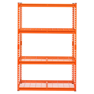 4-Tier practical Garage Storage Shelving Unit with Adjustable Shelves, Orange