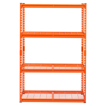 4-Tier practical Garage Storage Shelving Unit with Adjustable Shelves, Orange