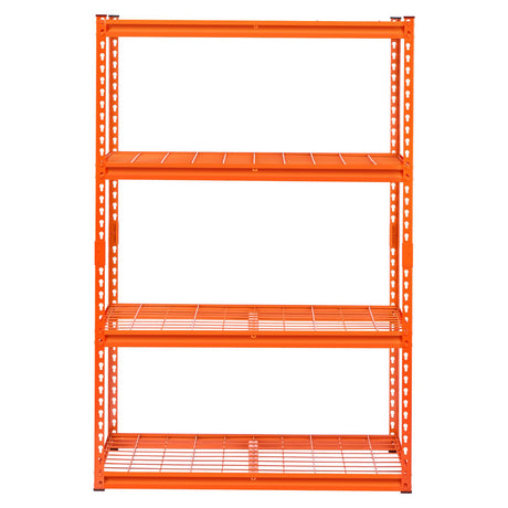 4-Tier practical Garage Storage Shelving Unit with Adjustable Shelves, Orange