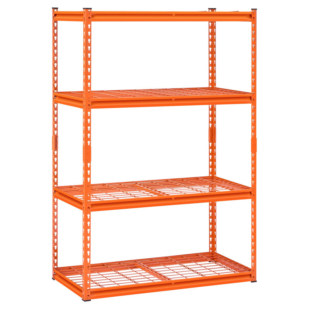 4-Tier practical Garage Storage Shelving Unit with Adjustable Shelves, Orange