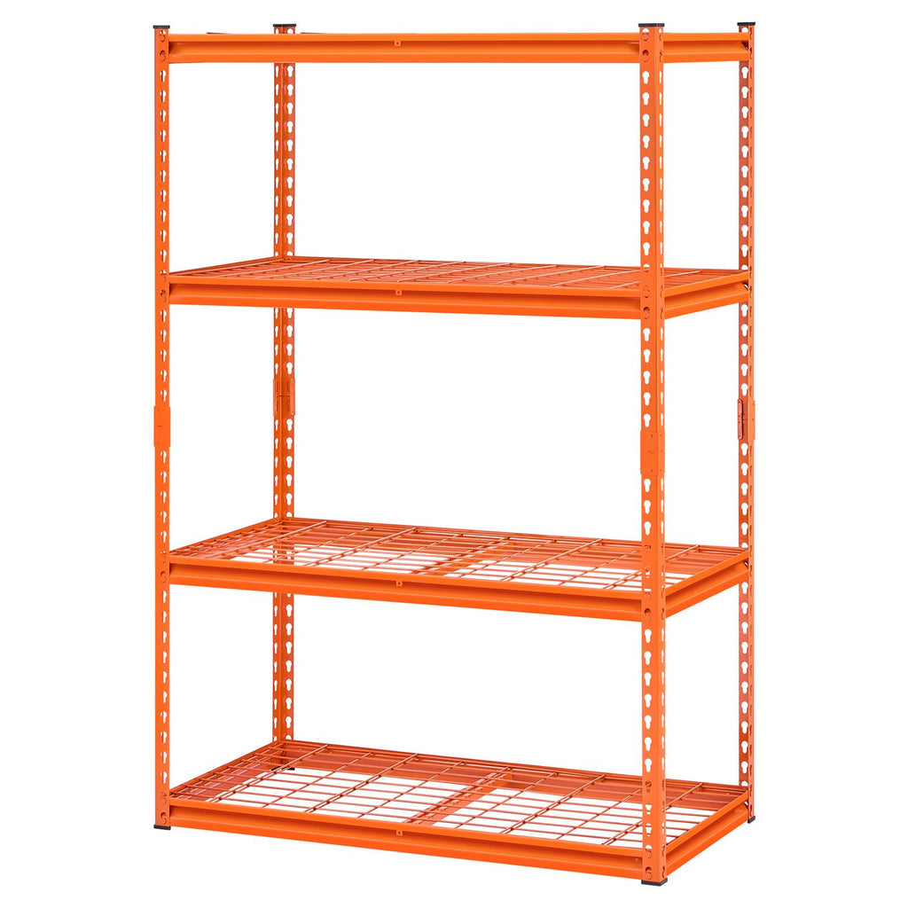 4-Tier practical Garage Storage Shelving Unit with Adjustable Shelves, Orange