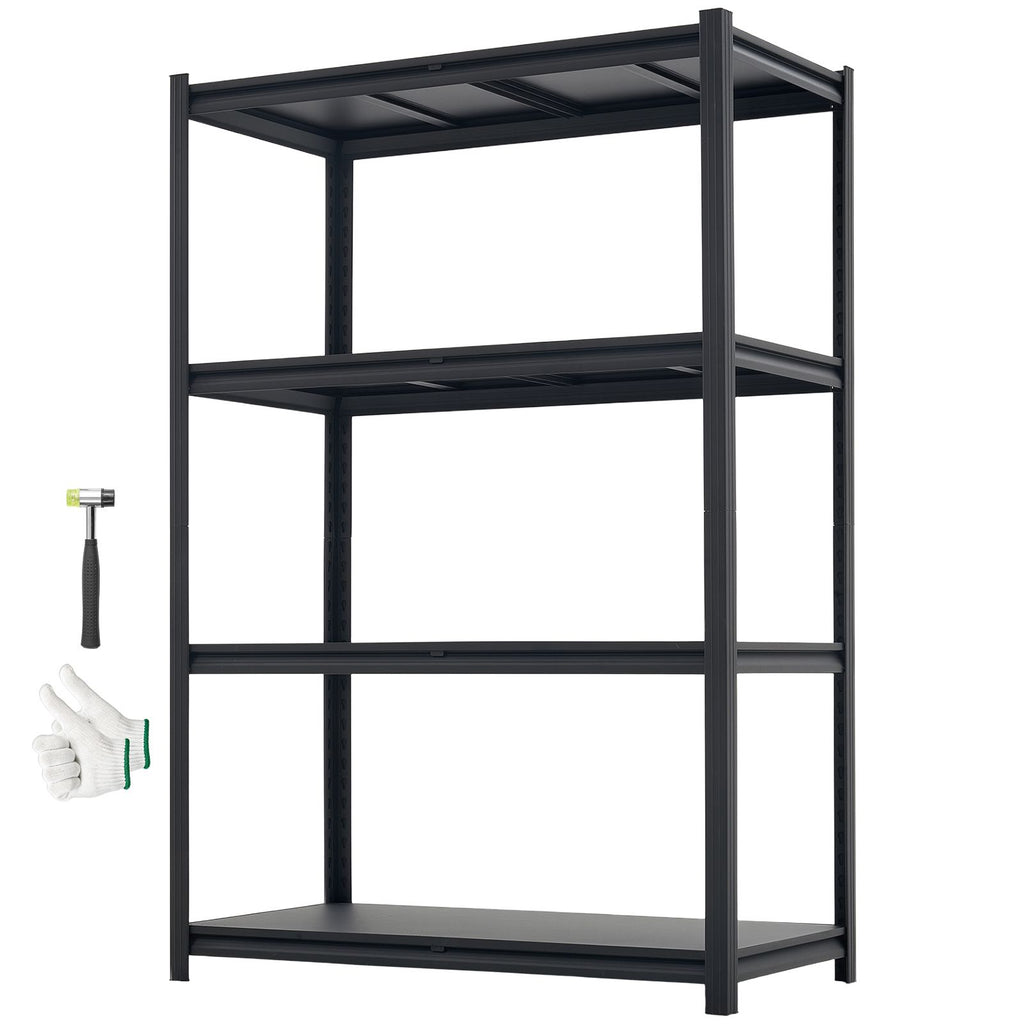 Adjustable 4-Tier Garage Shelving with Split-and-Combine Design