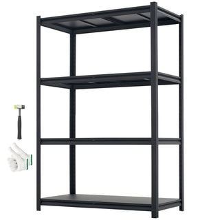 Adjustable 4-Tier Garage Shelving with Split-and-Combine Design