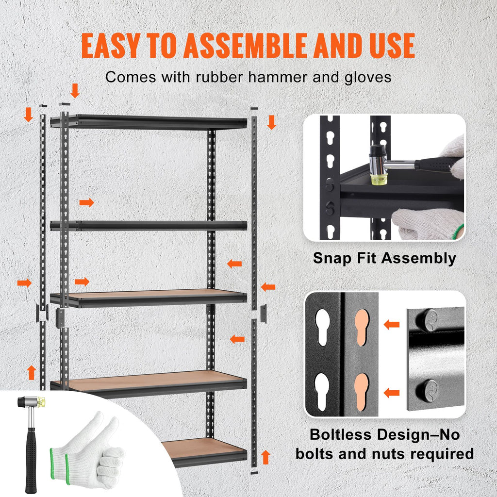 5-Tier practical Adjustable Storage Shelving Unit