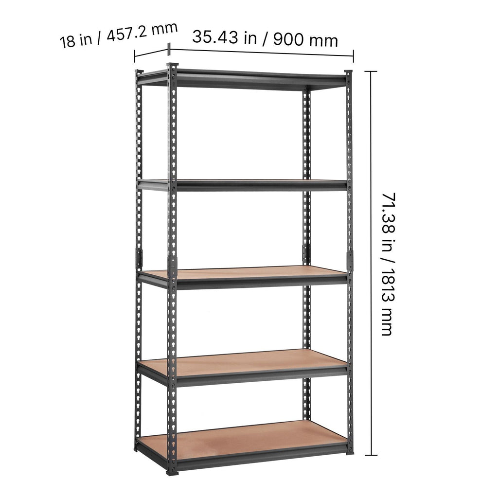Versatile Storage Shelving Unit with Adjustable Shelves for Garage & Pantry