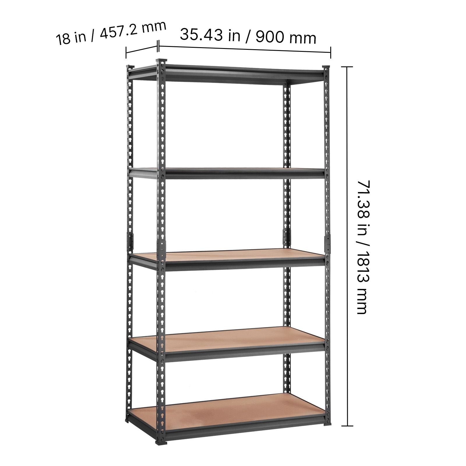Versatile Storage Shelving Unit with Adjustable Shelves for Garage & Pantry