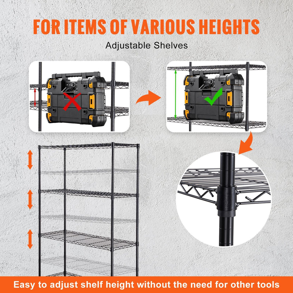 practical 4-Tier Storage Shelving Unit with Wheels