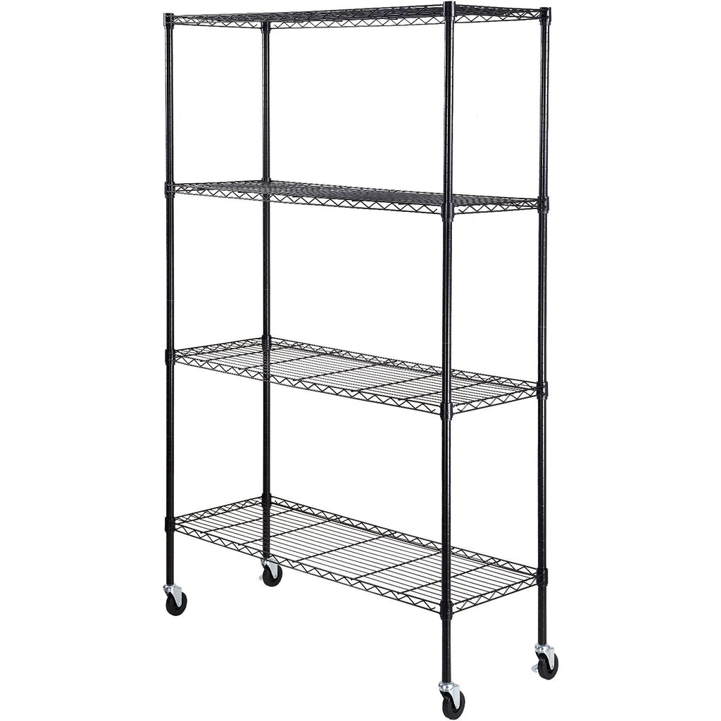 practical 4-Tier Storage Shelving Unit with Wheels