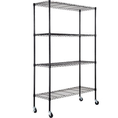 practical 4-Tier Storage Shelving Unit with Wheels