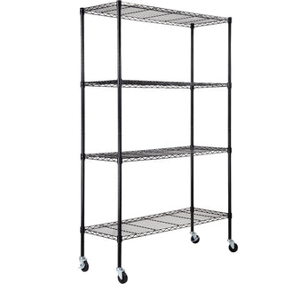 practical 4-Tier Storage Shelving Unit with Wheels