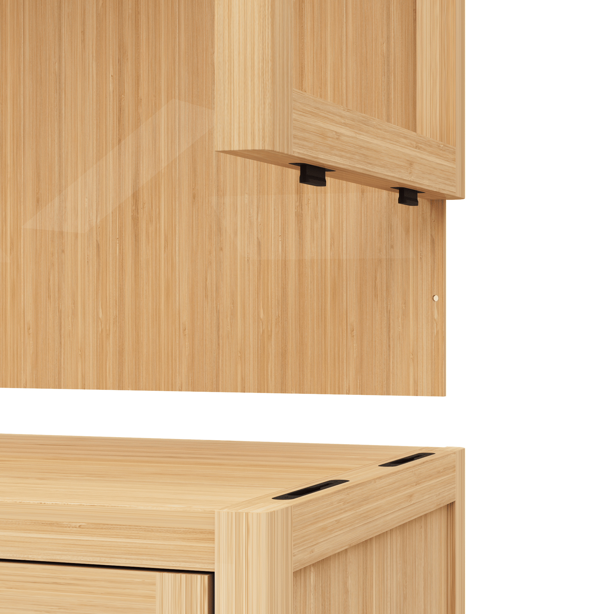 Compact Freestanding Tall Slim Cabinet with Shutter Door and 3 Shelves