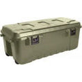 Lockable Wheeled Storage Trunk with Stacking Grooves