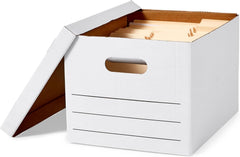 20-Pack Sturdy Storage Boxes with Lift-Off Lids – Letter/Legal Size