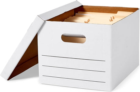 20-Pack Sturdy Storage Boxes with Lift-Off Lids – Letter/Legal Size