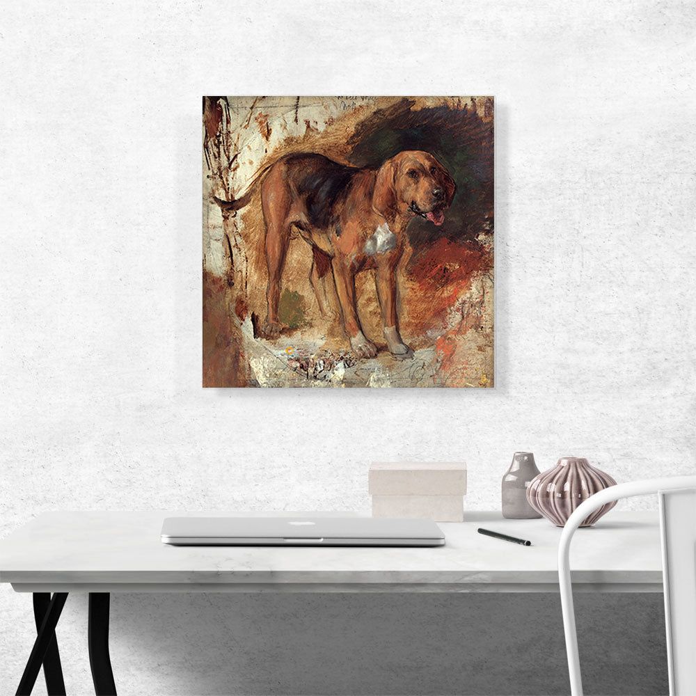 Study of a Bloodhound 1848 Canvas Wall Art