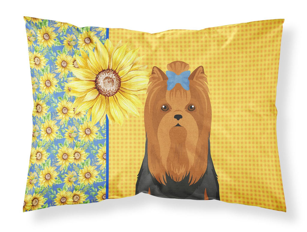 Yorkshire Terrier Summer Sunflowers Pillowcase