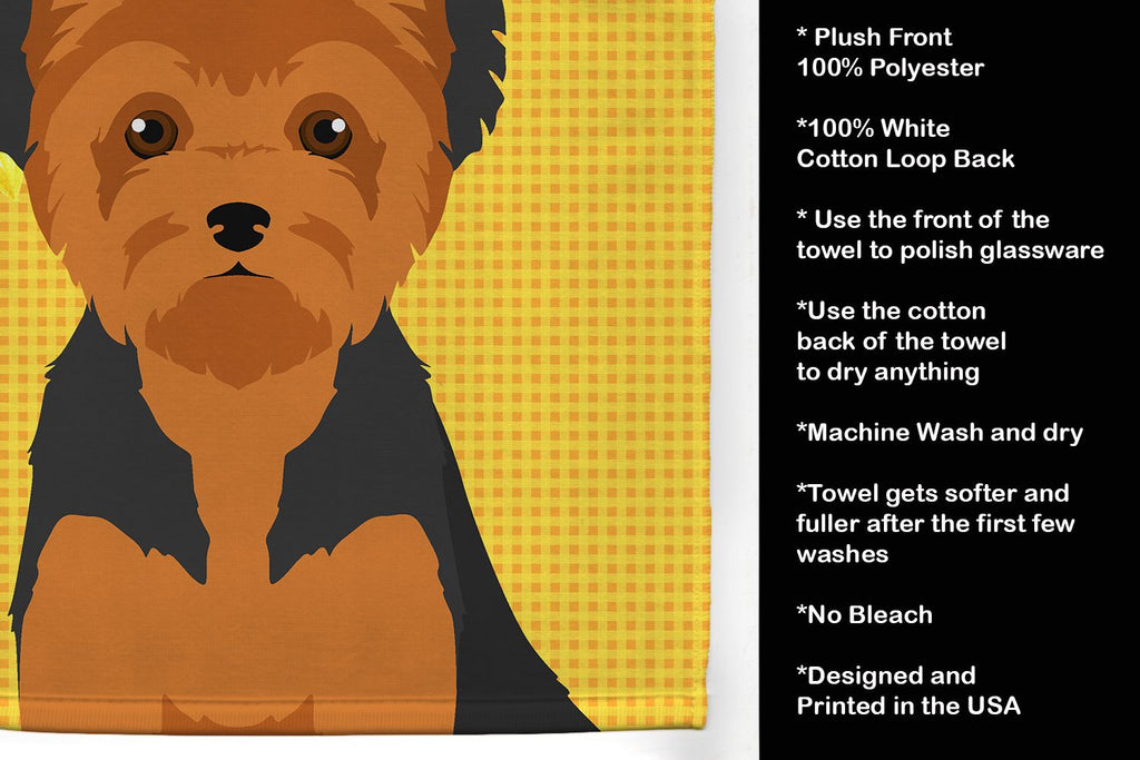 Summer Sunflowers Yorkshire Terrier Kitchen Towel