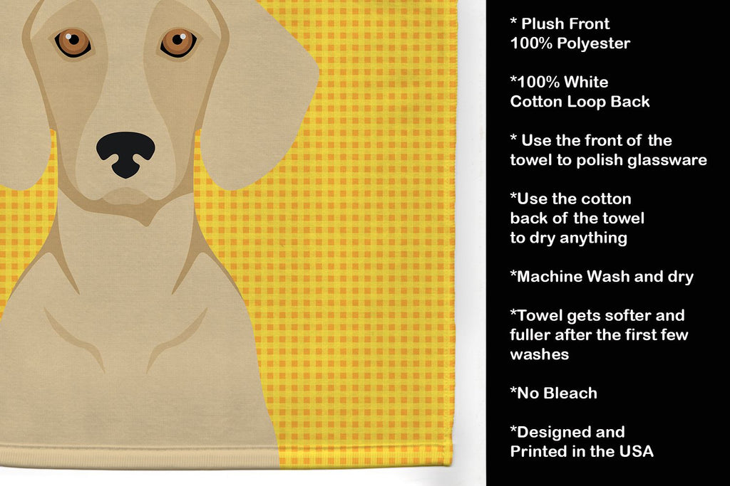Summer Sunflowers Cream Dachshund Kitchen Towel
