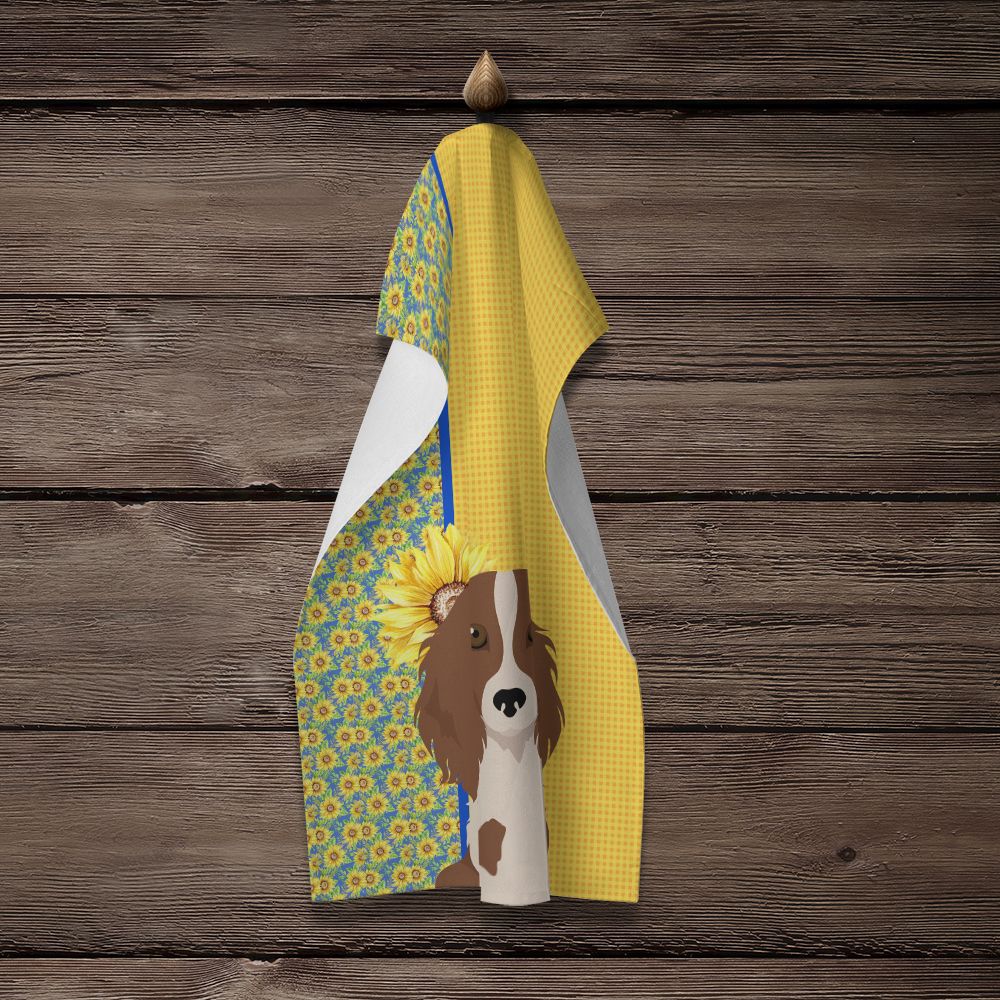 Summer Sunflowers Kitchen Towels – Plush Minky Front & Cotton Terry Back