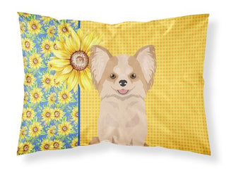 Summer Sunflowers Chihuahua Decorative Pillowcase