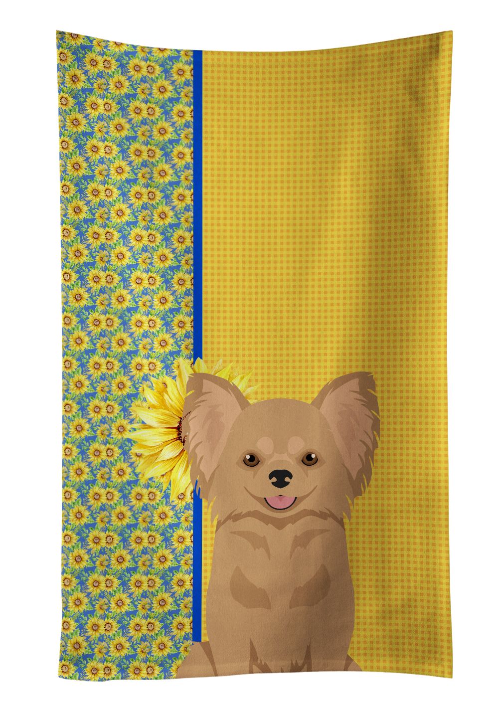 Summer Sunflowers Chihuahua Kitchen Towel