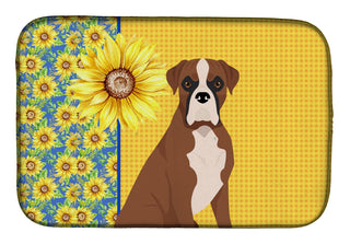 Summer Sunflowers Boxer Dish Drying Mat