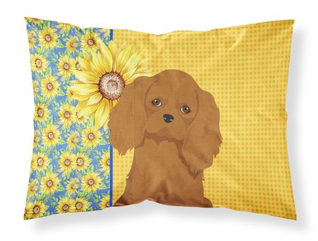 Summer Sunflowers Cavalier Spaniel Pillowcase