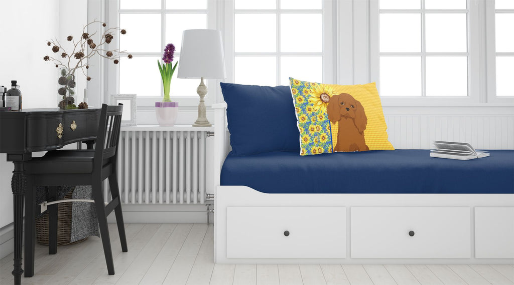 Summer Sunflowers Cavalier Spaniel Pillowcase