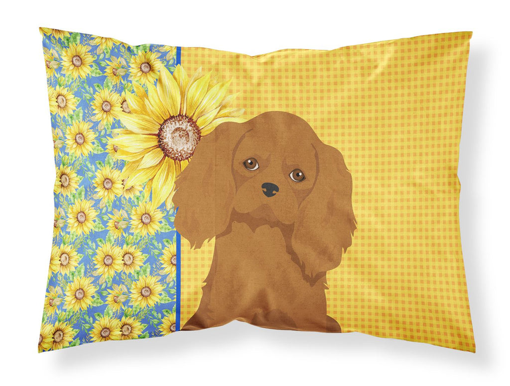Summer Sunflowers Cavalier Spaniel Pillowcase