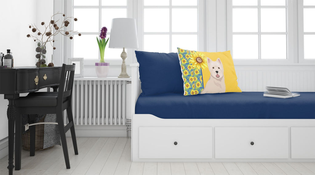 Summer Sunflowers Westie Standard Pillowcase