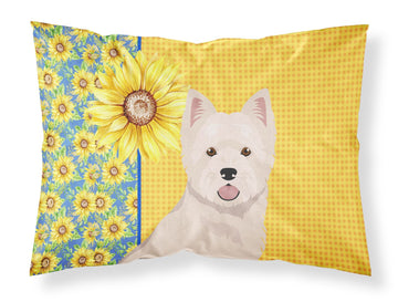 Summer Sunflowers Westie Standard Pillowcase