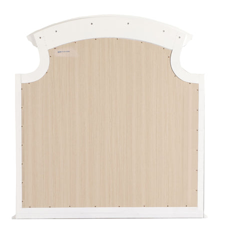 Real Wood Veneer Carved Mirror with Low Distortion Glass