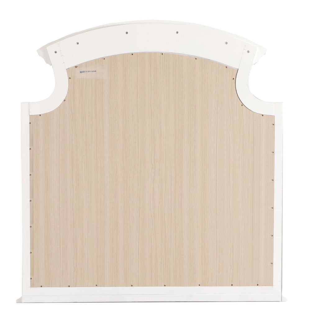 Real Wood Veneer Carved Mirror with Low Distortion Glass