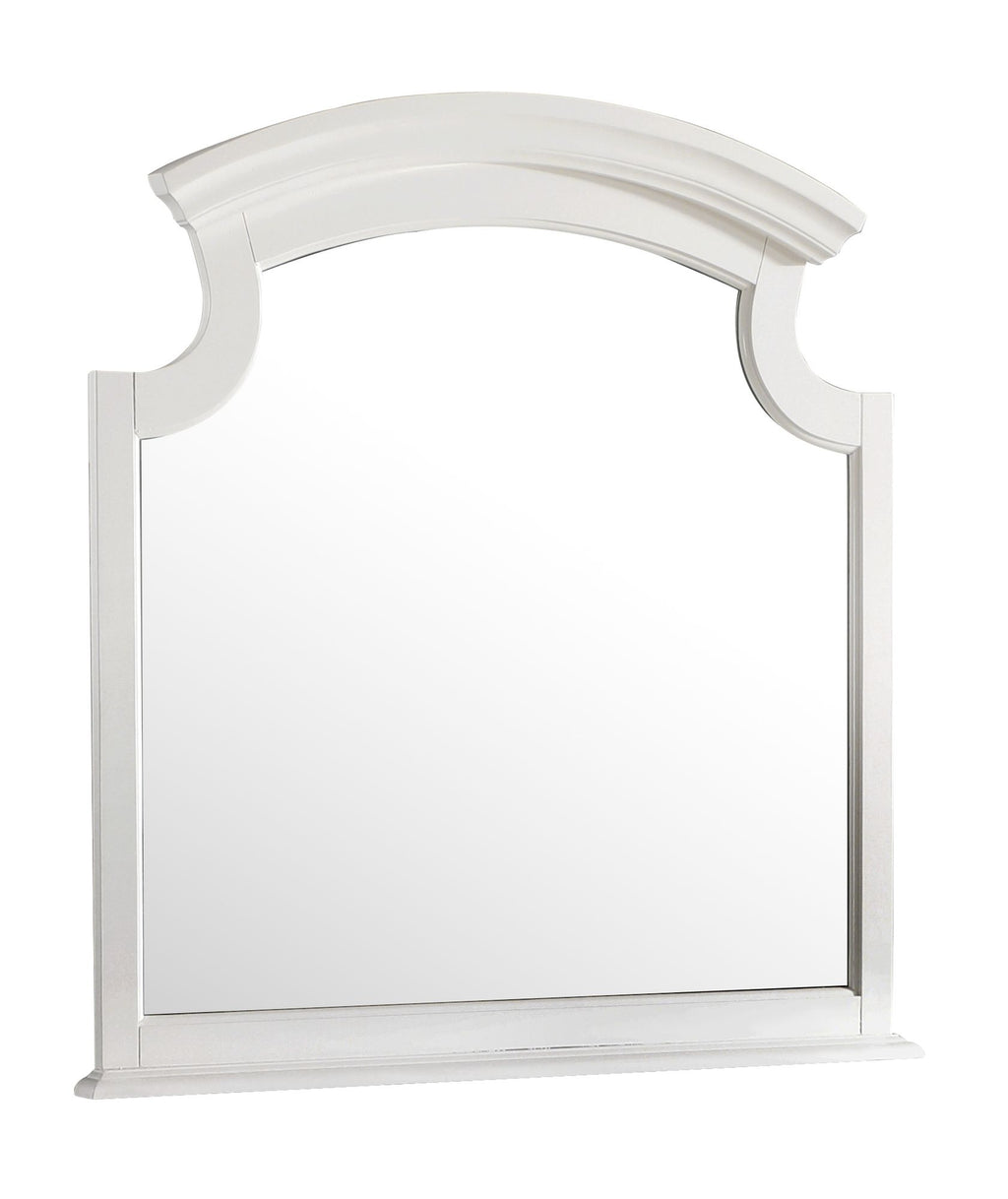 Real Wood Veneer Carved Mirror with Low Distortion Glass