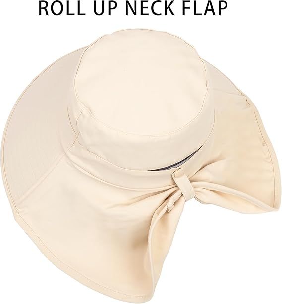 Wide-Brim Outdoor Sun Hat with Neck Flap