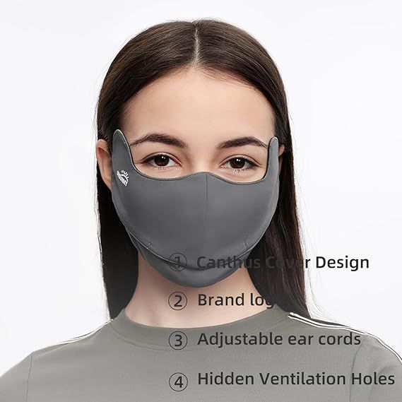 UV-Blocking Face Cover with UPF 50+ Protection for Outdoor Use
