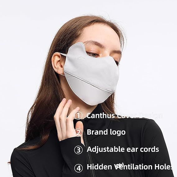 UV-Blocking Face Cover with UPF 50+ Protection for Outdoor Use