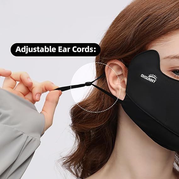 UV-Blocking Face Cover with UPF 50+ Protection for Outdoor Use