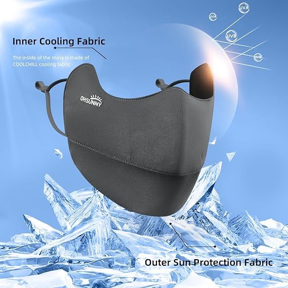 UV-Blocking Face Cover with UPF 50+ Protection for Outdoor Use