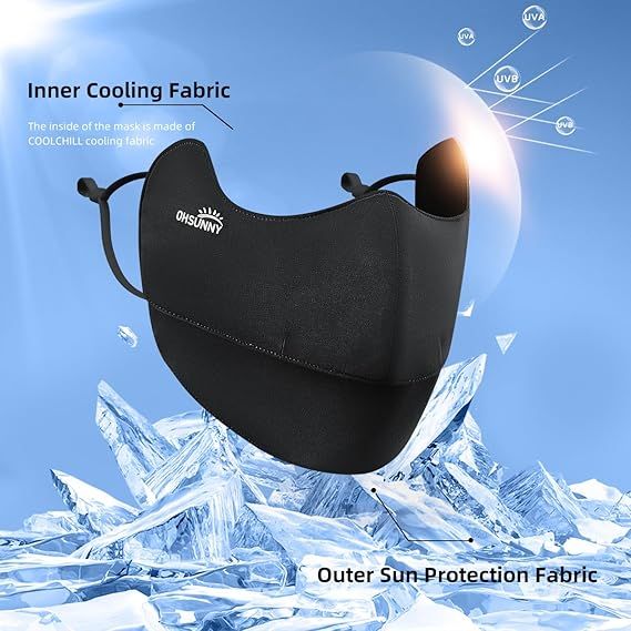 UV-Blocking Face Cover with UPF 50+ Protection for Outdoor Use
