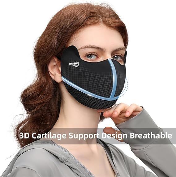UV-Blocking Face Cover with UPF 50+ Protection for Outdoor Use