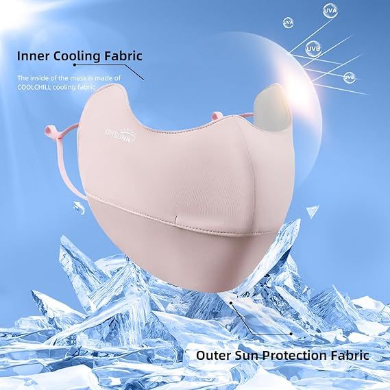 UV-Blocking Face Cover with UPF 50+ Protection for Outdoor Use