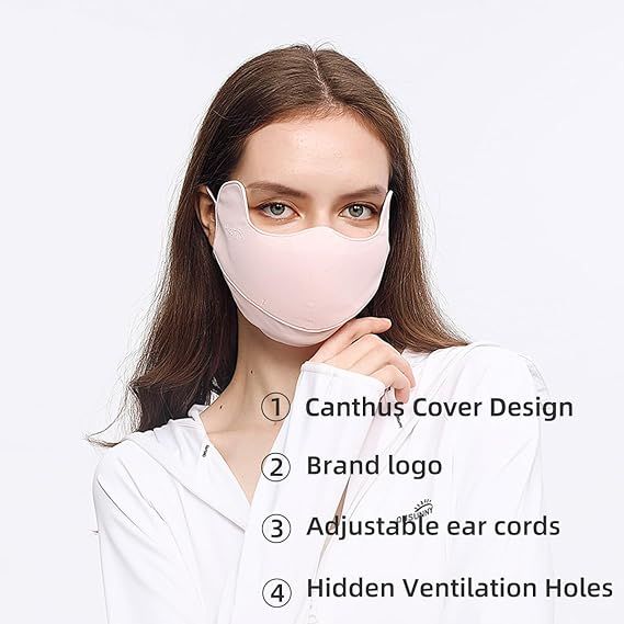 UV-Blocking Face Cover with UPF 50+ Protection for Outdoor Use