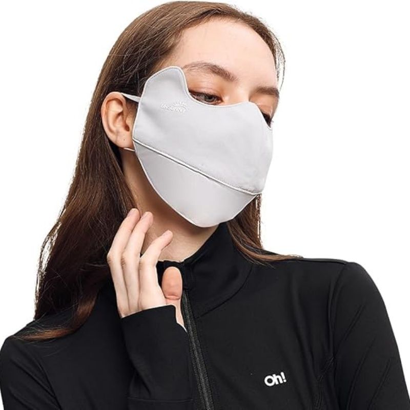 UV-Blocking Face Cover with UPF 50+ Protection for Outdoor Use