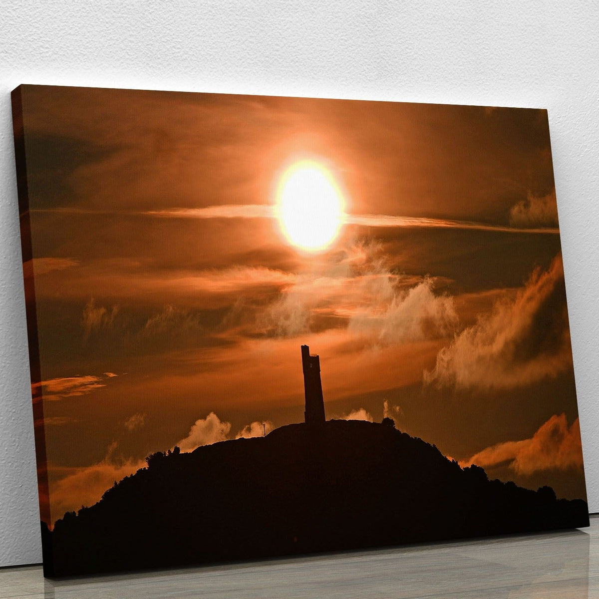 Sunrise behind Castle Hill Scenic Wall Art