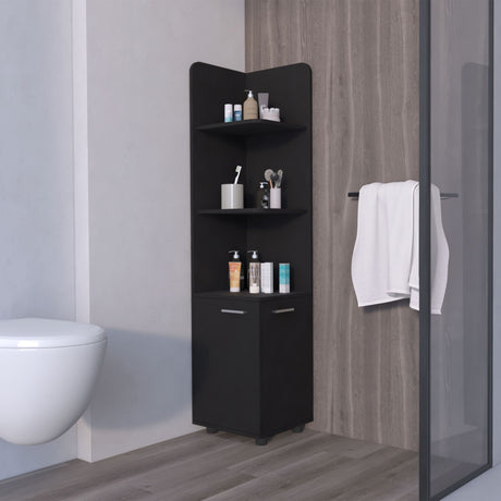 Sunriver Corner Cabinet with Open Shelving
