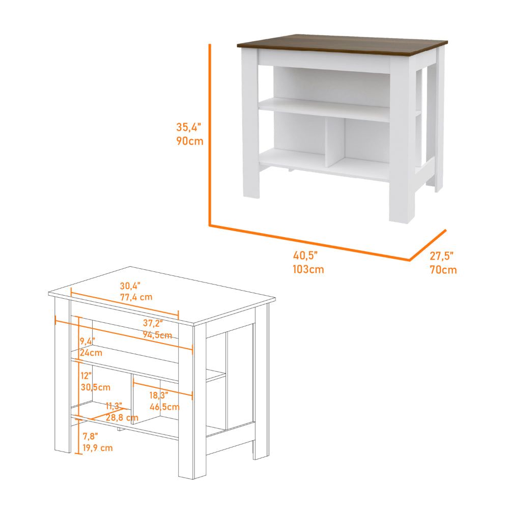 Surrey Kitchen Island and Pantry Cabinet Set