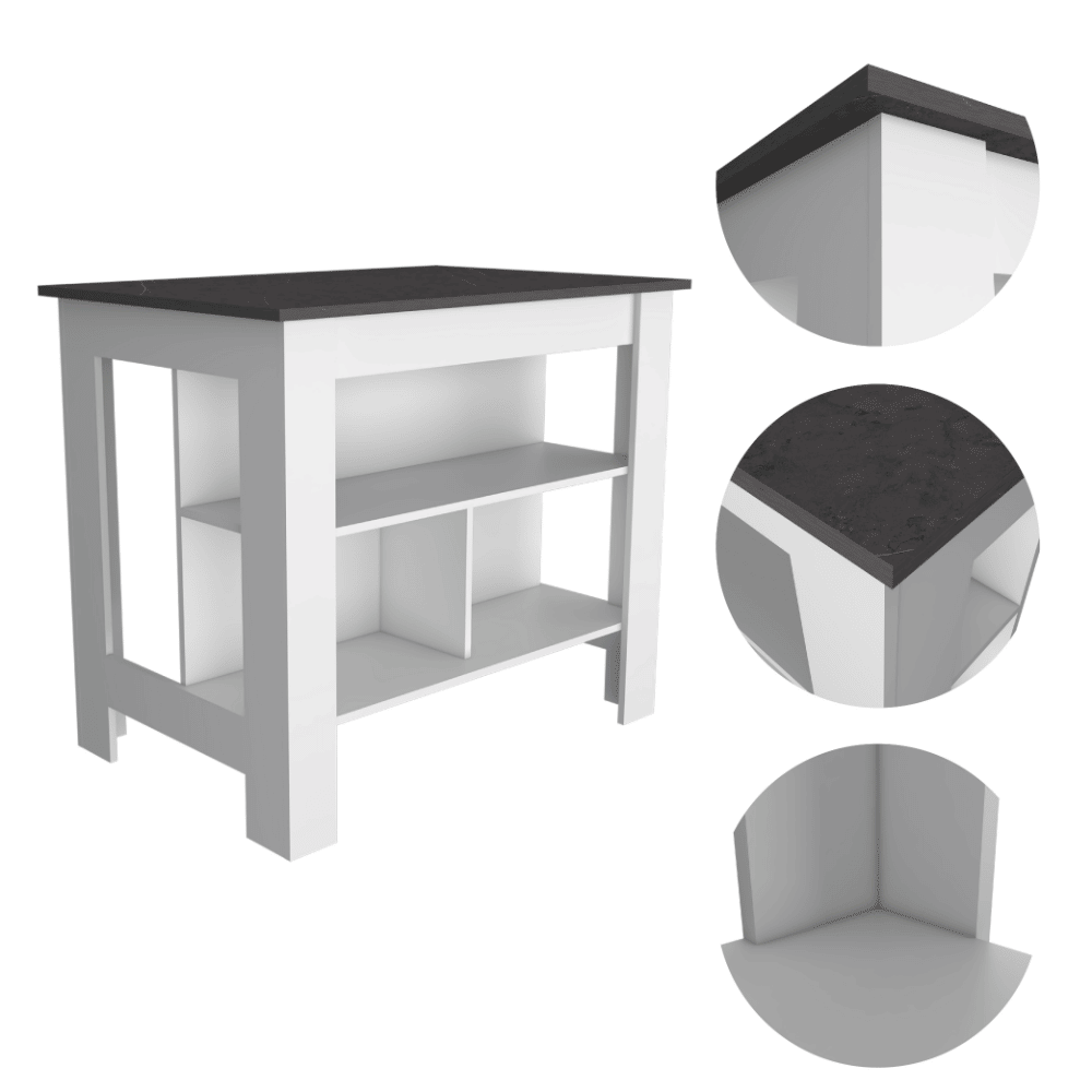 Surrey Kitchen Island and Pantry Cabinet Set